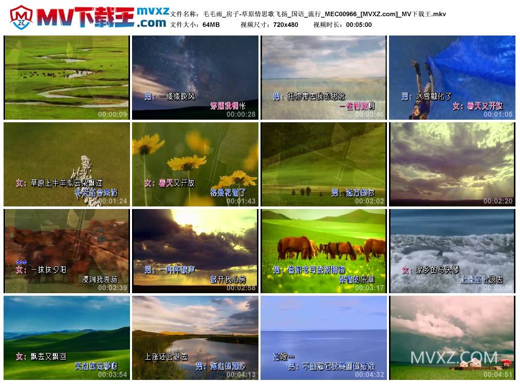 毛毛雨_房子-草原情思歌飞扬_国语_流行_MEC00966